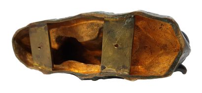 Antoine-Louis BARYE (1795-1875) 
La panthère de Tunis
 Bronze à patine brune, 9,...