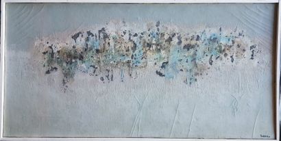 ZAZZI Jean-Marie (né en 1936) " Composition " Huile sur toile 40 x 40 cm signée....