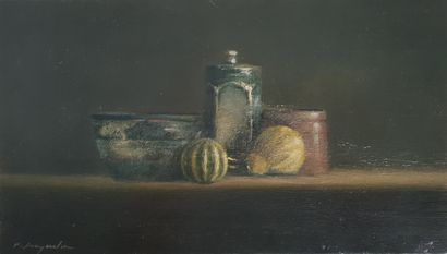 JACQUELIN Pierre (1944) "静物" 布面油画 19 x 33 cm 已签名。





"静物" 布面油画 19 x 33 cm 已签名。