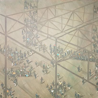 STORA Jean-Pierre (1933-1996) "蓬皮杜中心 - 内部

布面油画，40 x 40厘米，右下方有签名和日期。



"蓬皮杜中心 -...