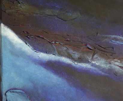 RAYNAL-DELCOL Isabelle Série "Terres de ciel" acrylique sable, mastic et poussière...