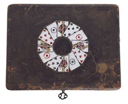 Alphonse GIROUX (1776-1848) 
Coffret de forme rectangulaire en placage d'ébène marqueté...