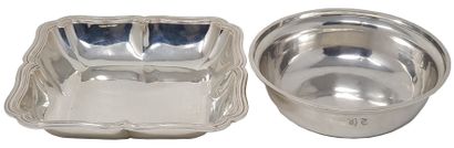 TETARD FRERES 
Silver bowl, mouldings of filets contours, Minerve and goldsmith's...