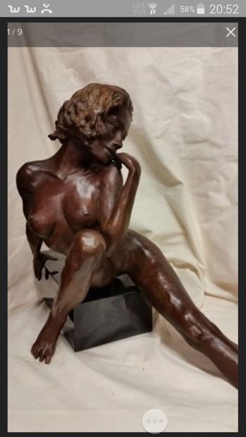 LE CANN 
"Angelique"




黑色大理石底座上的失蜡青铜女性裸体。透明的深焦糖色古铜色。高度：40厘米 长度：总长60厘米，黑色大理石底座，右大腿上有签名。4/8份


"Angelica"。




黑色大理石底座上的失蜡青铜女性裸体。透明的深焦糖色古铜色。高：40厘米，长：60厘米，带黑色大理石底座，右大腿上有签名，4/8出口。









这批货物是并将从以下国家发出。法国。









该艺术家在第20版...