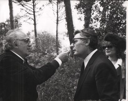 PRATURLON Pierluigi (1924-1999) " Federico Fellini et Marcello Mastroianni " Photo...