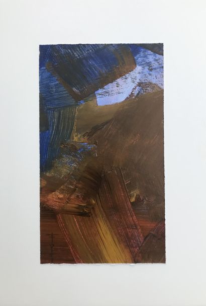 FOYER Dominique 
丙烯画在康森纸上，24 x 13,5 cm，在4个角上粘在羽绒板上，34 x 24 cm，已签名。









丙烯在康森纸上24...
