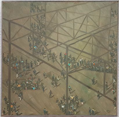 STORA Jean-Pierre (1933-1996) "蓬皮杜中心 - 内部

布面油画，40 x 40厘米，右下方有签名和日期1991年。



"蓬皮杜中心...