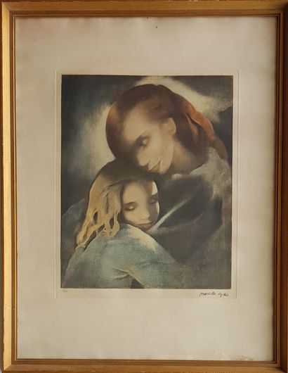 LYDIS Mariette (1887-1970) "Sincérité "平版印刷44 x 35厘米和70 x 54厘米的整张画，有框架，签名，标题和编号65/200的铅笔。



"真诚...