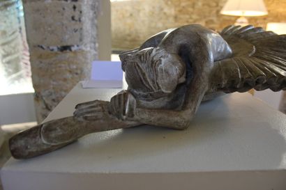 CANTIN Josiane "Le Cygne" Bronze réalisé fondeur d'art de Blain(44) H : 38 cm L :...
