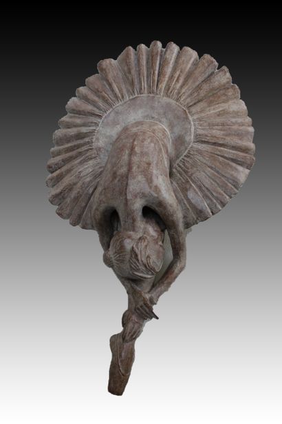 CANTIN Josiane "Le Cygne" Bronze réalisé fondeur d'art de Blain(44) H : 38 cm L :...