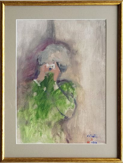 MORENO Benito (1940-2018) 
" Portrait de femme " Pastel sur carton, 44 x 36 cm (62...