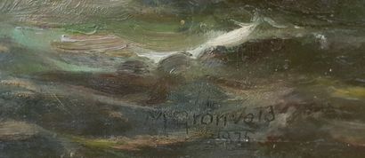 GRÖNVOLD Markus (1845-1929) 
Oil on panel 30 x 50 cm (with frame 39 x 59 cm) signed...