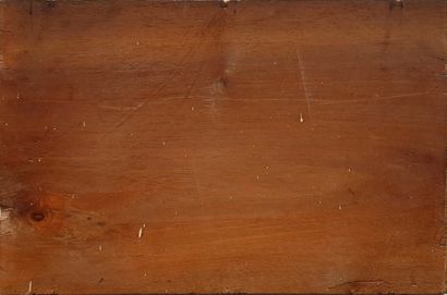 LOUBON Emile (1809-1863) 
"Return from the fields" Oil on wood panel 24,5 x 37,5...