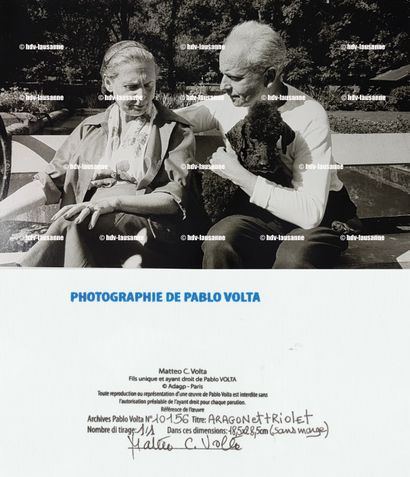 (ARAGON Louis 1897-1982 et TRIOLET Elsa 1896-1970) Pablo VOLTA (1926-2011)