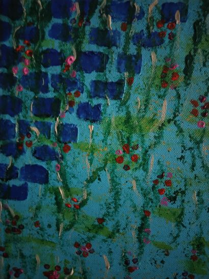 RIBEIRE Anna " Mur Floral " Acrylique sur toile 46 x 38 cm signée. 

Frais de transport...
