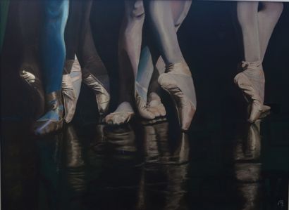 RIANCHO Francis "Pointes" Reflet des pointes de ballerines sur le parquet de la scène....