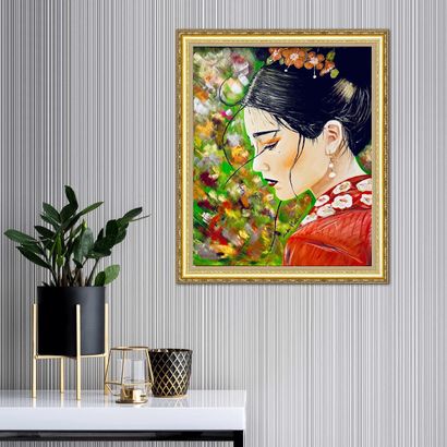 PORTELLI Linda "Fleur du Japon" Année 2022
Peinture à l huile sur toile vernis brillant...