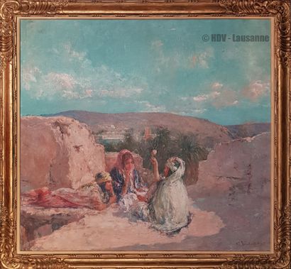 Édouard VERSCHAFFELT (1874-1955) "布面油画94 x 98厘米（带框架108 x 112厘米），右下角有签名。

出处：直接从Bou...