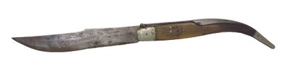 COUTEAU NAVAJA - CORTES ALBACETE Large folding Navaja type knife with lock from the...