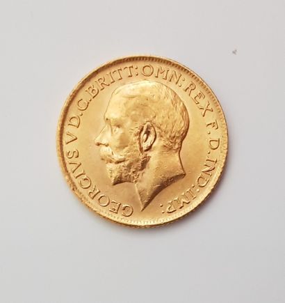 SOUVERAIN OR GEORGES V England - A gold sovereign George V and St. George 1914. Weight...