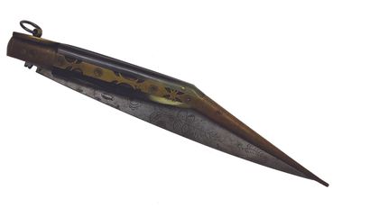 COUTEAU NAVAJA - MARROT ARGELES S/MER Very large folding Navaja type knife, 19th...