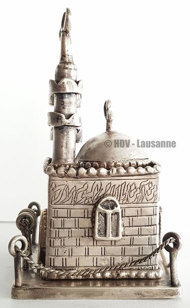 Mosquée en argent XIXe siècle 
"The Mosque" silver sculpture of the XIXth century...