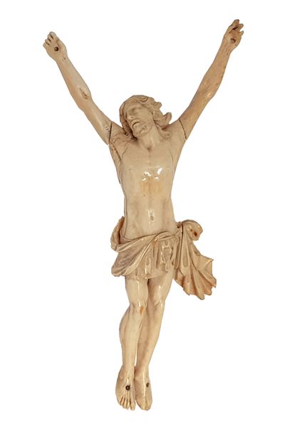 Réunion de quatre Christ du 17e au 19e siècle 17th century Jansenist Christ in ivory,...