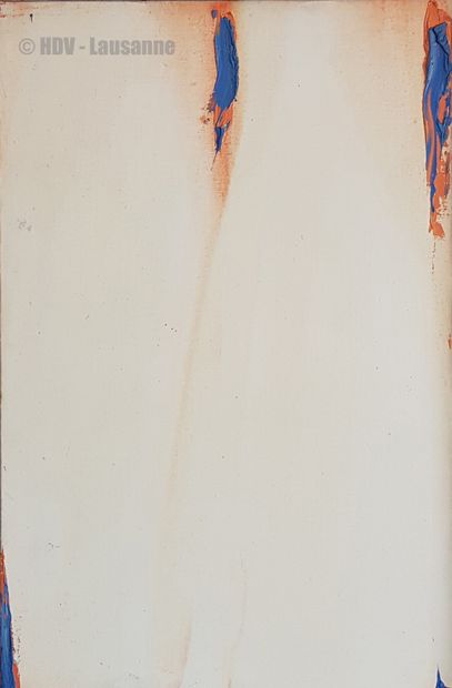 Olivier DEBRE (1920-1999) 
"Signe ocre rose" Huile sur toile de 1985, 38 x 61 cm,...
