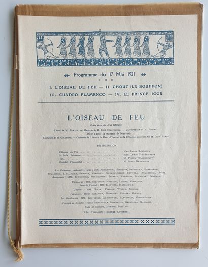 Programmes des Ballets Russes de Diaghilew – 1921 et 1924 Programme à la Gaité Lyrique...