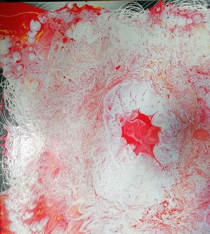 NADEL Nadège MICHEL dite 'Red bubble' 80.100 cm tableau acrylique.

Le lot se trouve...