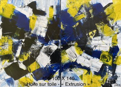 AYBAR Angelo "Extrusion" Huile sur toile 100 x 140 cm Diptyque signée. 

Frais de...