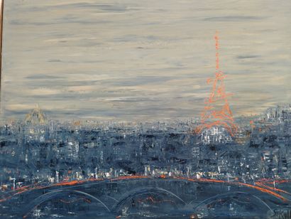 KALKA Sabine "Paris" Huile sur toile 150 x 100 cm signée.

Frais de transport offerts...
