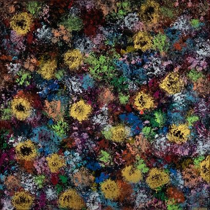 CHRIS JANO "Multicolore" Oeuvre d'Art Originale 84 x 84 x 3,5cm 

Frais de transports...