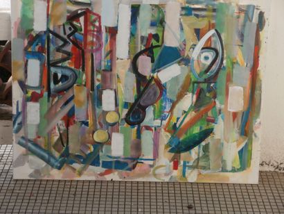 SANDRES Jean "Expressionisme abstrait500" Acrylique sur toile 80 x 60 cm signée.

Le...