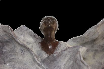 CANTIN Josiane "Envol" Sculpture en bronze Hauteur : 41 cm Largeur : 47 cm Longueur...
