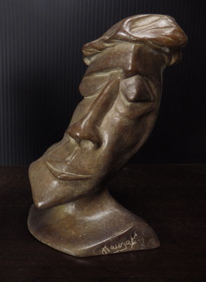MAUZAT Marc "Eclin" Sculpture en bronze patiné H : 23 cm L : 12 cm Largeur : 16 cm...
