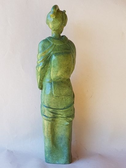 FAURE/WISMAN France "Geïsha" Sculpture Bronze
Hauteur : 44 cm largeur : 9 cm
Fondeur...