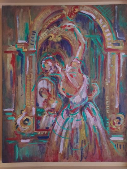GUIBERGIA Beatrice "Reflets Dansés" Huile sur toile 55 x 46 cm signée. 

Frais de...