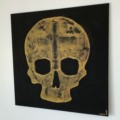 CHRIS JANO "SkullOr" Oeuvre d'Art Originale.
Du noir, de l'or, une tête de mort,...