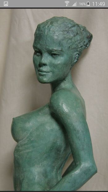 LE CANN "FLORE " LE CANN(1969) bronze d'art numéroté IV /IV dernier ex, 
nu féminin...