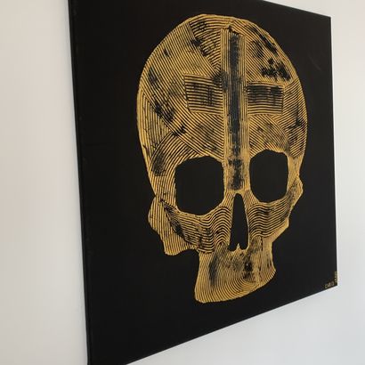 CHRIS JANO "SkullOr" Oeuvre d'Art Originale.
Du noir, de l'or, une tête de mort,...