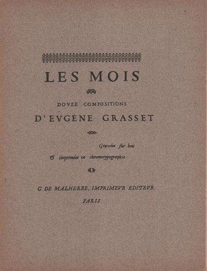 GRASSET Eugène (1845-1917) « Les mois » de 1896 complet de ses 12 gravures sur bois... Gazette Drouot