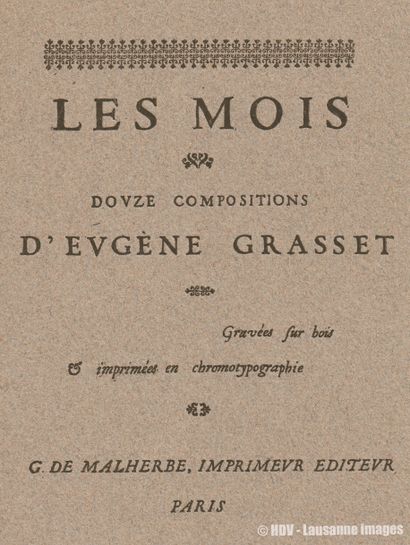 GRASSET Eugène (1845-1917) « Les mois » de 1896 complet de ses 12 gravures sur bois... Gazette Drouot