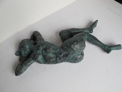 MOLINIÉ-JONQUET Chantal "Ondine" Bronze Fondeur Denis de St Herblain 2/8 signée H:11cm...