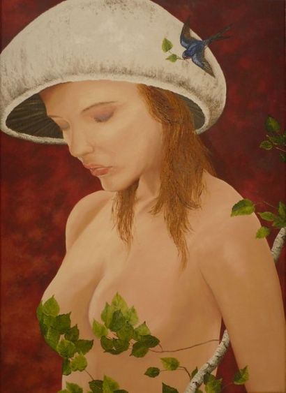 PRIN Lydie " Femme des bois au printemps " Huile sur toile signée 50 x 70 cm.



Frais...