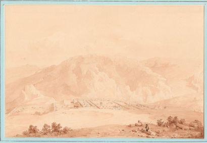 Charles TEXIER (1802-1871)  Estimation : 100 - 250 € 
" Pterium - Vue des ruines...