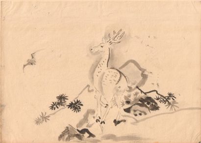 Lot de 10 aquarelles chinoises et japonaises sur papier du XIXe siècle Estimation...