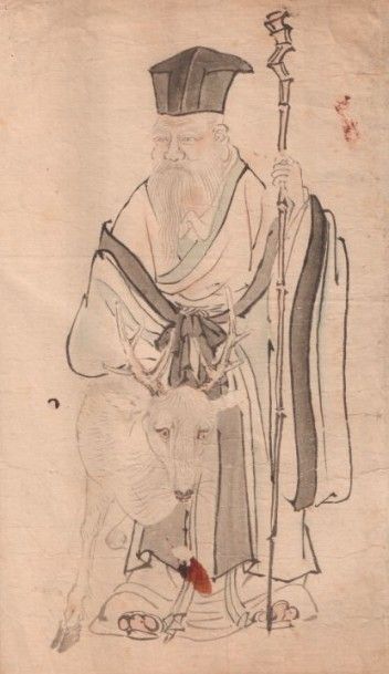 Lot de 5 aquarelles chinoises et japonaises sur papier du XIXe siècle Estimation...