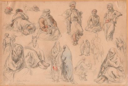 Jules LAURENS (1825-1901) Estimation 300 - 500 €
" Personnages orientalistes " mine...