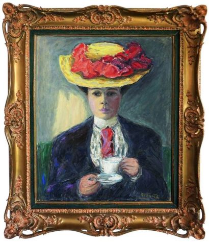 Pierre BONNARD (1867-1947) Estimation 400 000 - 500 000 €
?"Élégante au chapeau fleuri"...